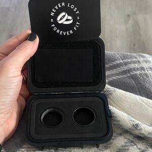 Ridge Black Carbon Fiber/Silicone Ring Set